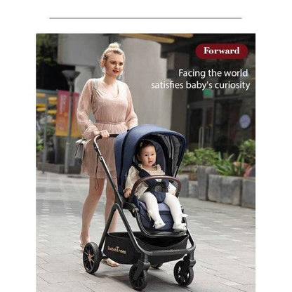 Denim Linen Grey High Rider Smart Stroller (Pre-Order)