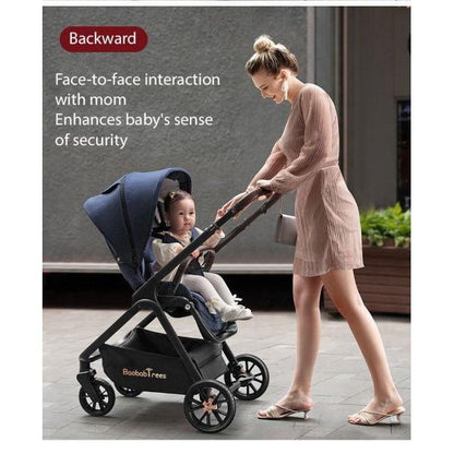 Denim Linen Grey High Rider Smart Stroller (Pre-Order)