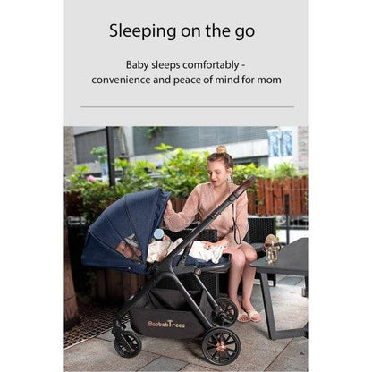 Denim Linen Grey High Rider Smart Stroller (Pre-Order)