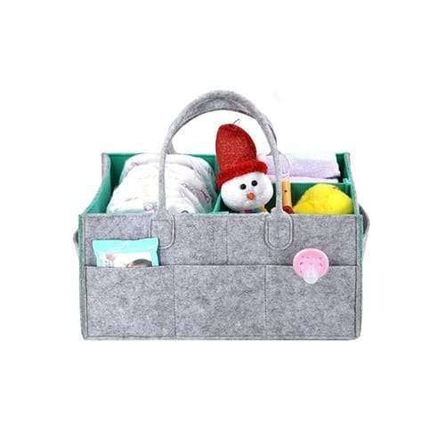 Grey Felt Nappy Organizer Caddy