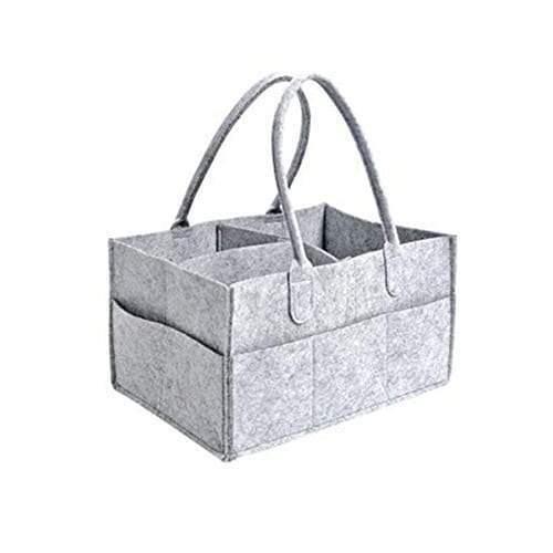 Grey Felt Nappy Organizer Caddy