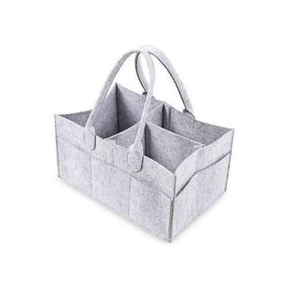 Grey Felt Nappy Organizer Caddy