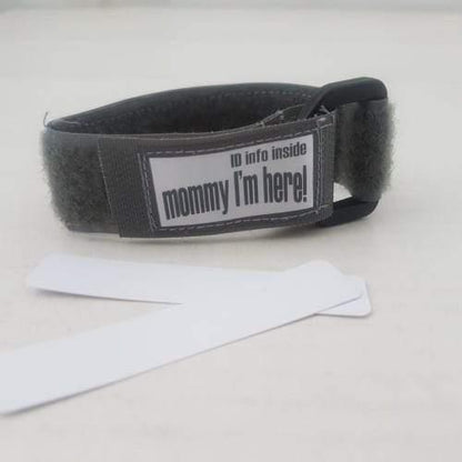 Grey Kids ID Wristband