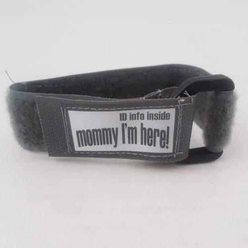 Grey Kids ID Wristband