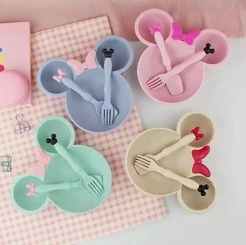 Mouse Plate & Cutlery Set For Kids