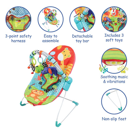 Music & Vibration Baby Bouncer