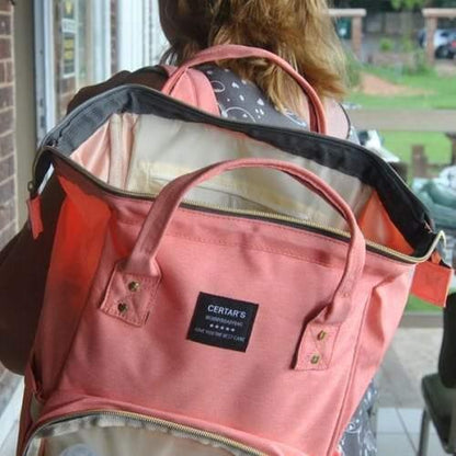 Peach 4aKid Backpack Baby Diaper Bag