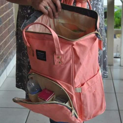 Peach 4aKid Backpack Baby Diaper Bag