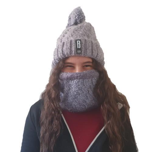 Pom Pom Beanie & Scarf Set