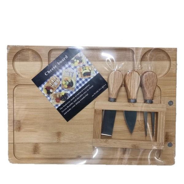 Rectangle Wooden Cheese Board (4pc)