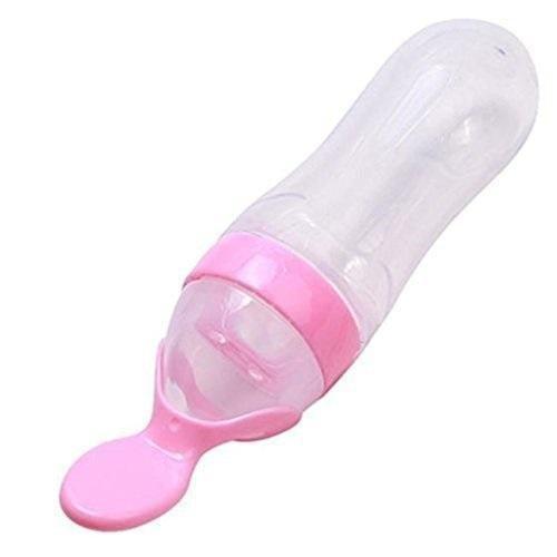Silicone Baby Nursing Bottle with Spoon