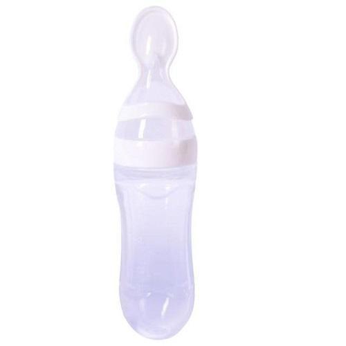 Silicone Baby Nursing Bottle with Spoon