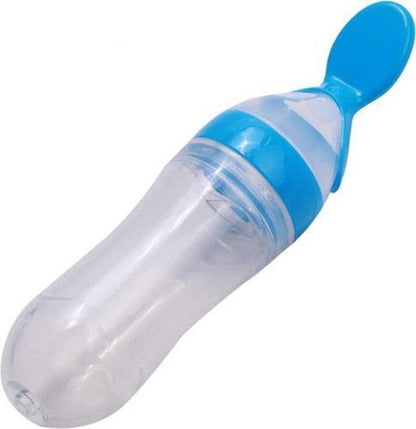 Silicone Baby Nursing Bottle with Spoon