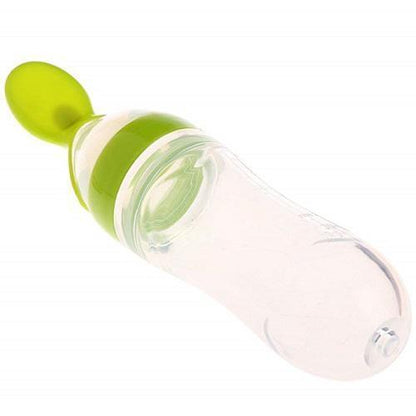 Silicone Baby Nursing Bottle with Spoon