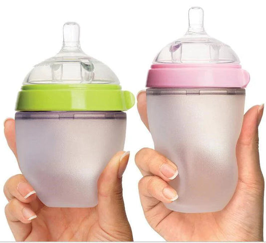 Silicone Natural Feeding Baby Bottle (Wide-Neck)