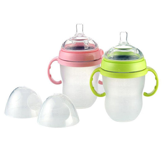 Silicone Natural Feeding Baby Bottle (Wide-Neck)