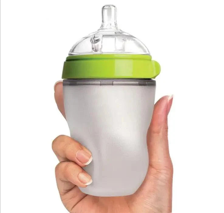 Silicone Natural Feeding Baby Bottle (Wide-Neck)