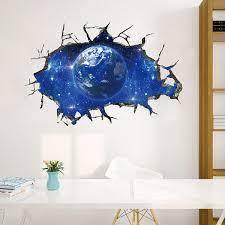 Small 3D Earth Wall Decal Sticker
