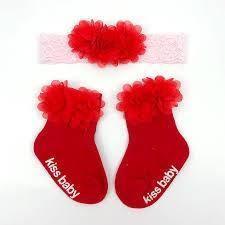 Smitten Flower Baby Socks with Headband Set
